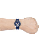 Buy Shop Fossil Garrett Chronograph Blue Dial Blue Rubber Strap Watch for Men - FS5709 USA Online
