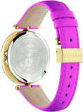 Buy Shop Versace Palazzo Empire Green Dial Pink Leather Strap Watch for Women - VCO150017 USA Online