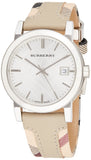 Buy Shop Burberry The City White Dial Beige Leather Strap Watch for Women - BU9132 USA Online