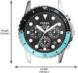Buy Shop Fossil FB-01 Chronograph Black Dial Silver Steel Strap Watch for Men - FS5827 USA Online