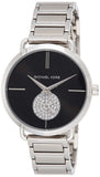 Buy Shop Michael Kors Portia Black Dial Silver Steel Strap Watch for Women - MK3638 USA Online