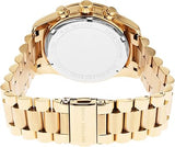 Buy Shop Michael Kors Berkley Chronograph Black Dial Gold Steel Strap Watch For Women - MK7414 USA Online