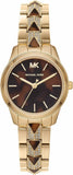 Buy Shop Michael Kors Runway Mercer Analog Brown Dial Gold Steel Strap Watch For Women - MK6855 USA Online