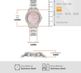 Michael Kors Tibby Multifunction Crystals Pink Dial Silver Steel Strap Watch for Women - MK4686