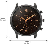 Buy Shop Fossil Neutra Chronograph Black Dial Black Steel Strap Watch for Men - FS5525 USA Online