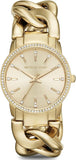 Buy Shop Michael Kors Nini Three Hand Gold Dial Gold Steel Strap Watch For Women - MK3235 USA Online