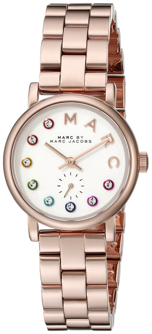 Buy Shop Marc Jacobs Baker White Dial Rose Gold Steel Strap Watch for Women - MBM3441 USA Online