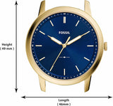Buy Shop Fossil The Minimalist 3H Analog Blue Dial Blue Leather Strap Watch for Men - FS5789 USA Online
