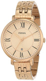 Buy Shop Fossil Jacqueline Rose Gold Dial Rose Gold Steel Strap Watch for Women - ES3435 USA Online