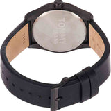 Buy Shop Tommy Hilfiger Monogram Pop Quartz Black Dial Black Leather Strap Watch For Men - 1791773 USA Online