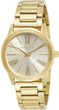 Buy Shop Michael Kors Hartman Quartz Gold Dial Gold Steel Strap Watch For Women - MK3490 USA Online