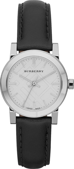 Buy Shop Burberry The City White Dial Black Leather Strap Watch for Women - BU9206 USA Online