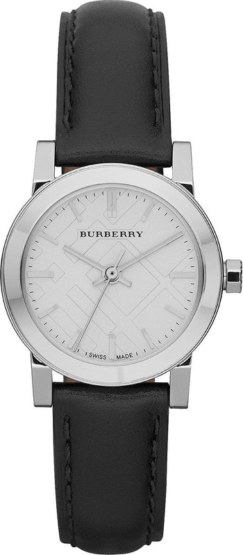 Buy Shop Burberry The City White Dial Black Leather Strap Watch for Women - BU9206 USA Online