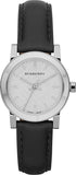 Buy Shop Burberry The City White Dial Black Leather Strap Watch for Women - BU9206 USA Online