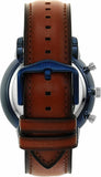Buy Shop Fossil Neutra Chronograph Blue Dial Brown Leather Strap Watch for Men - FS5791 USA Online