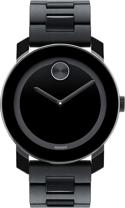 Buy Shop Movado Bold Black Dial Black Steel Strap Watch For Men - 3600047 USA Online
