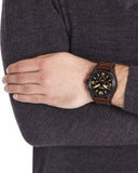 Buy Shop Fossil Nate Chronograph Brown Dial Brown Leather Strap Watch for Men - JR1511 USA Online
