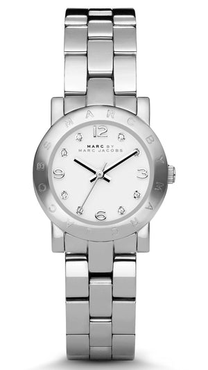 Buy Shop Marc Jacobs Mini Amy White Dial Silver Steel Strap Watch for Women - MBM3055 USA Online
