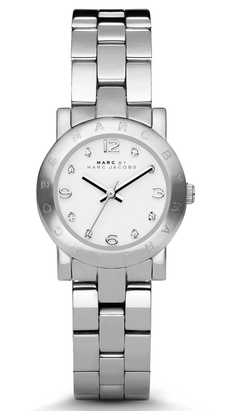 Buy Shop Marc Jacobs Mini Amy White Dial Silver Steel Strap Watch for Women - MBM3055 USA Online