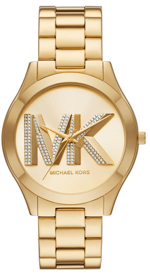Buy Shop Michael Kors Runway Gold Dial Gold Steel Strap Watch For Women - MK4732 USA Online