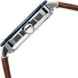 Buy Shop Fossil Inscription Automatic Skeleton Blue Dial Brown Leather Strap Watch for Men - BQ2571 USA Online