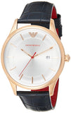 Buy Shop Emporio Armani Classic Silver Dial Blue Leather Strap Watch For Men - AR11131 USA Online