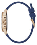 Buy Shop Guess Moonlight Diamonds White Dial Blue Rubber Strap Watch for Women - GW0257L3 USA Online