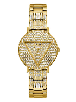 Buy Shop Guess Trend Diamonds Gold Dial Gold Steel Strap Watch for Women - GW0512L2 USA Online
