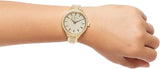Buy Shop Michael Kors Slim Runway Crystals Gold Dial Gold Steel Strap Watch for Women - MK3632 USA Online