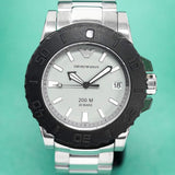 Buy Shop Emporio Armani Bracelet Collection Black Dial Silver Steel Strap Watch For Men - AR5970 USA Online