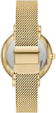 Buy Shop Fossil Jacqueline Dragonsteel Limited Edition Red Dial Gold Mesh Strap Watch for Women - ES5316 USA Online