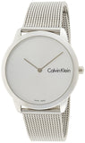Buy Shop Calvin Klein Minimal Silver Dial Silver Mesh Bracelet Watch for Men - K3M211Y6 USA Online