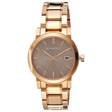 Buy Shop Burberry The City Light Brown Dial Rose Gold Steel Strap Watch for Women - BU9005 USA Online
