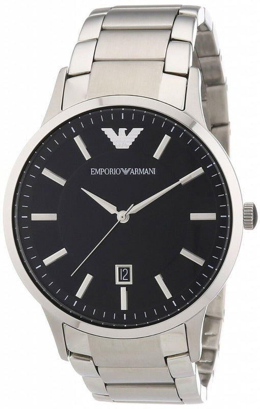 Buy Shop Emporio Armani Sportivo Black Dial Silver Stainless Steel Watch For Men - AR2457 USA Online
