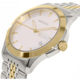 Buy Shop Gucci G Timeless Silver Dial Two Tone Steel Strap Watch For Men - YA126409 USA Online