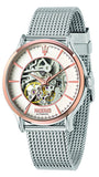 Buy Shop Maserati Epoca Automatic White Dial Silver Mesh Bracelet Watch For Men - R8823118001 USA Online