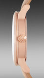 Burberry The City Diamonds Beige Dial Beige Leather Strap Watch for Women - BU9131