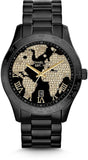 Buy Shop Michael Kors Layton Pave Black Dial Black Steel Strap Watch for Women - MK6091 USA Online