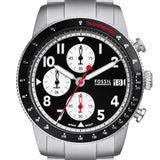Buy Shop Fossil Sport Tourer Chronograph Black Dial Silver Steel Strap Watch for Men - FS6045 USA Online
