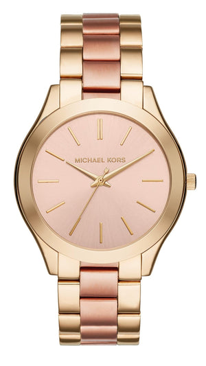 Buy Shop Michael Kors Slim Runway Pink Dial Two Tone Steel Strap Watch for Women - MK3493 USA Online