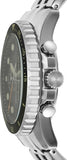 Buy Shop Fossil FB-01 Chronograph Black Dial Silver Steel Strap Watch for Men - FS5864 USA Online