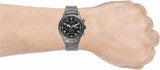 Buy Shop Fossil Retro Pilot Chronograph Black Dial Grey Steel Strap Watch for Men - FS5834 USA Online