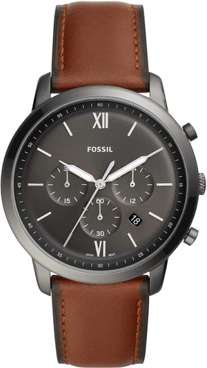 Buy Shop Fossil Neutra Chronograph Grey Dial Brown Leather Strap Watch for Men - FS5512 USA Online
