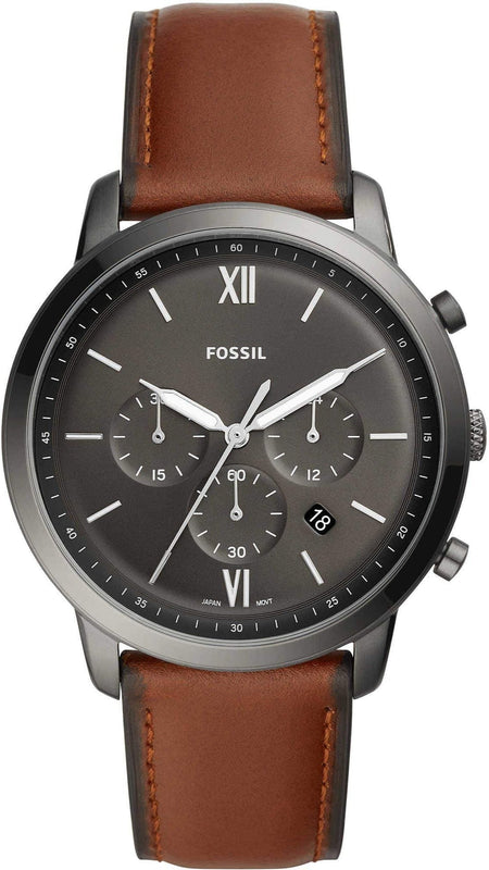 Buy Shop Fossil Neutra Chronograph Grey Dial Brown Leather Strap Watch for Men - FS5512 USA Online