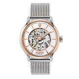 Buy Shop Maserati Epoca Automatic White Dial Silver Mesh Bracelet Watch For Men - R8823118001 USA Online