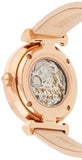 Buy Shop Emporio Armani Meccanico Silver Skeleton Dial Beige Leather Strap Watch For Women - AR60001 USA Online