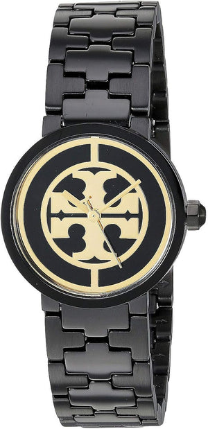Buy Shop Tory Burch Reva Black Dial Black Steel Strap Watch for Women - TBW4038 USA Online
