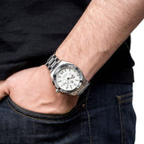 Buy Shop Tag Heuer Aquaracer Chronograph White Dial Silver Steel Strap Watch for Men - WAY111Y.BA0928 USA Online