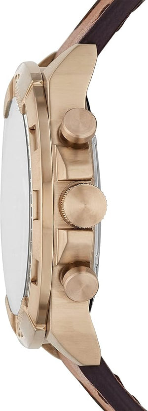 Buy Shop Fossil Bronson Chronograph Brown Dial Brown Leather Strap Watch for Men - FS5857 USA Online