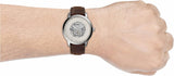 Buy Shop Fossil Neutra Automatic Skeleton White Dial Brown Leather Strap Watch for Men - ME3184 USA Online